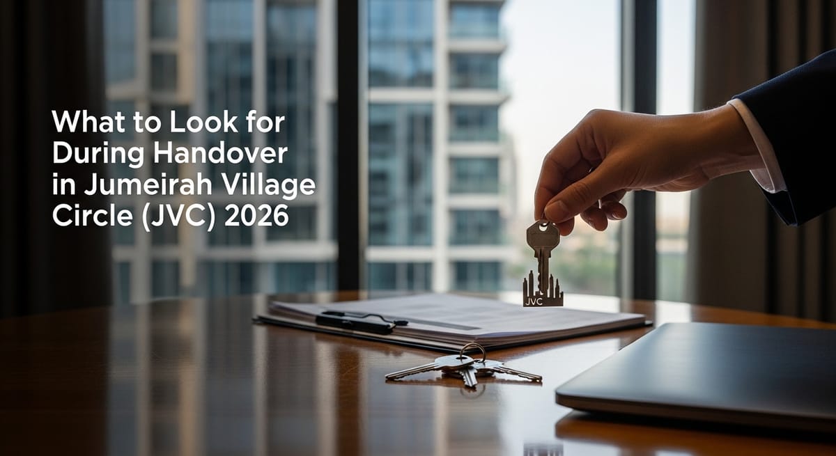What to Look for During Handover in Jumeirah Village Circle (JVC) 2026